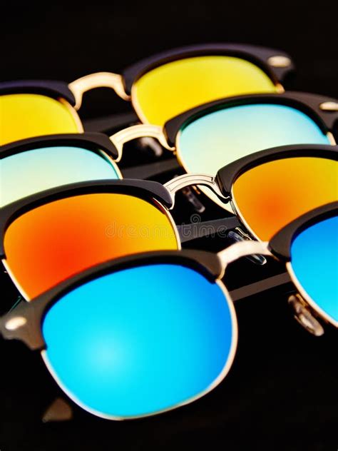 Sunglasses Isolated On Black Background Stock Image Image Of Protection Clubmaster 141443311