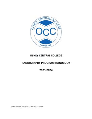 Fillable Online Radiologic Technology Program Handbook Fax Email