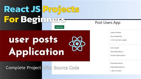 Posts Users App Reactjs Projects For Beginners Reactjs Tutorials