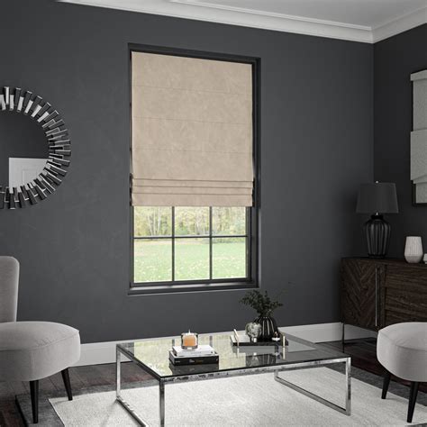 BEXLEY VELOUR Roman Blind - CHAMPAGNE - Curtains At Home