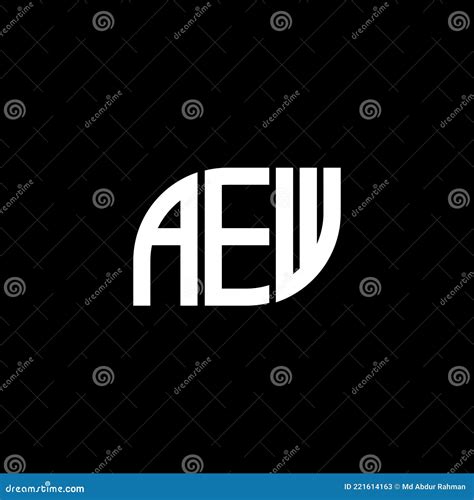 Aew Letter Logo Design On Black Backgroundaew Creative Initials Letter