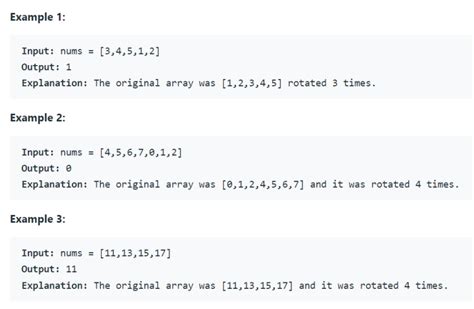 LeetCode 153 Find Minimum In Rotated Sorted Array Solution