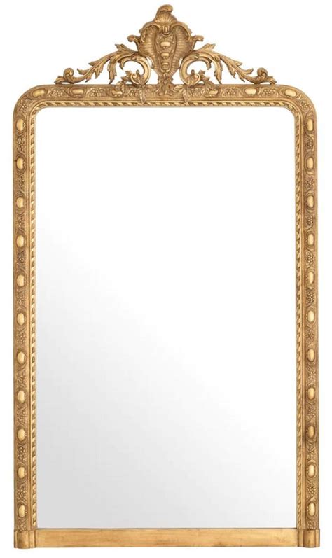 Casa Padrino Luxury Baroque Mahogany Mirror Antique Gold H 211 Cm