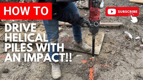 Driving Helical Piles With An Impact Wrench Youtube