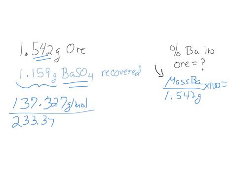 Solved An Ore Of Barium Contains Baco A G Sample Of The Ore