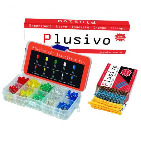 Plusivo Mm And Mm Diffused Led Light Emitting Diode Assortment Kit