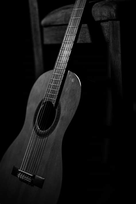 1920x1080px 1080p Free Download Guitar Musical Instrument Dark Bw