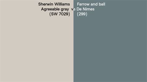 Sherwin Williams Agreeable Gray Sw 7029 Vs Farrow And Ball De Nimes