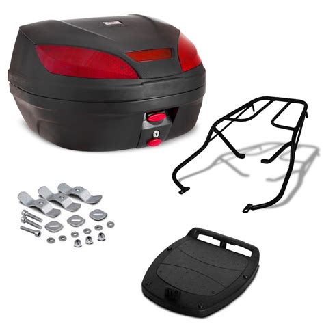 Baú Top Case Pro Tork 52 Litros Smartbox 3 Bagageiro Sansão Moto