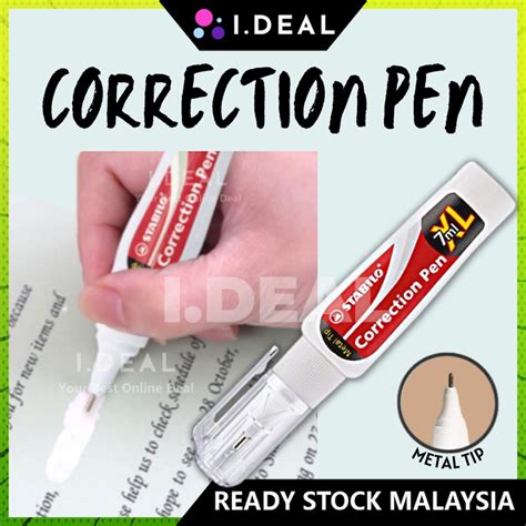 Ideal Stabilo Ml Liquid Paper Correction Pen Alat Pemadam Homework