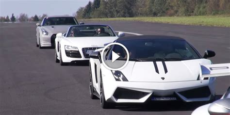 Lamborghini Hurac N Vs Lamborghini Diablo Vs Nissan Gtr Vs Porsche