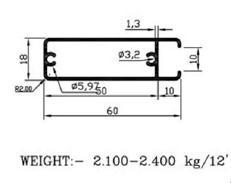 Feet T Profile Mm Handle Aluminium Door Section For Construction