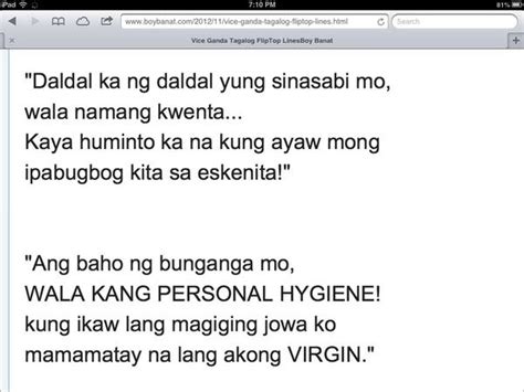 Fliptop Lines Tagalog Examples