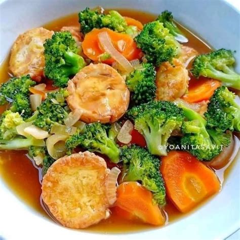 Resep Brokoli Tofu Saus Tiram Yang Lezat Sederhana Dan Menggugah Selera