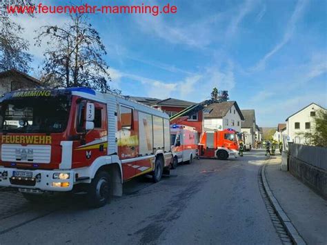 Einsatz Unterstützung Drehleiterrettung 08 11 2022 Feuerwehr Mamming