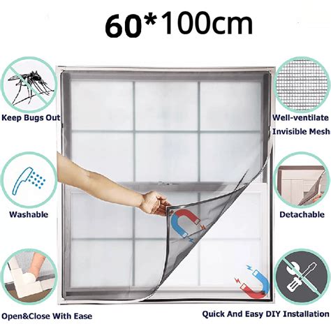 Magnetic Window Screen Anti Mosquito Net Removable Washable Invisible