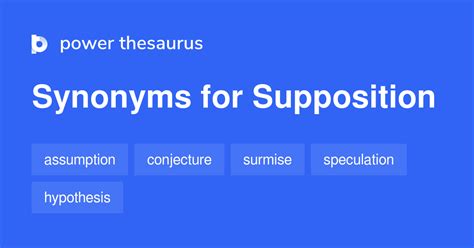 Supposition synonyms - 875 Words and Phrases for Supposition