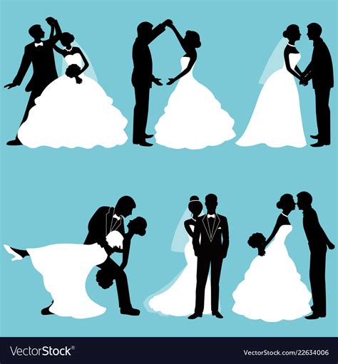 The Bride And Groom Set Collection Royalty Free Vector Image