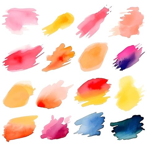 Premium Vector Watercolor Hand Painted Watercolor Stain Collection