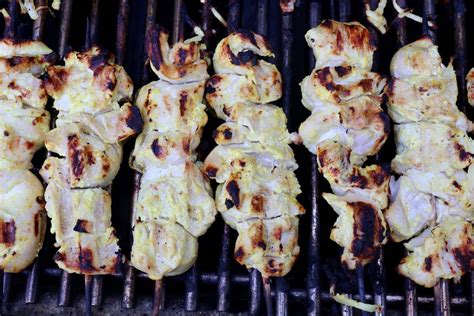 Grilled Joojeh Kabab Persian Saffron Chicken Kebab Recipe