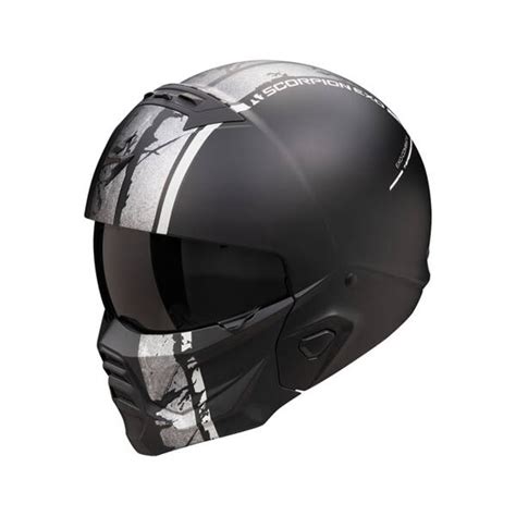 Kask Scorpion Exo Combat Ii Lord Matte Black Silver Sklep Metalroute Pl