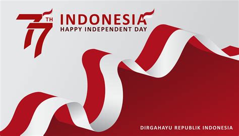 Indonesia happy independent day greeting card template design 10596768 ...