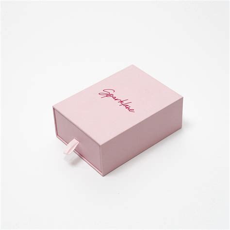 Luxury Branded Ribbon Pull Tab Box Customized Slide Out Open Sleeve Box