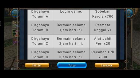 Reward Jam Di Aniv Part Live Streaming Santuy Toram Online