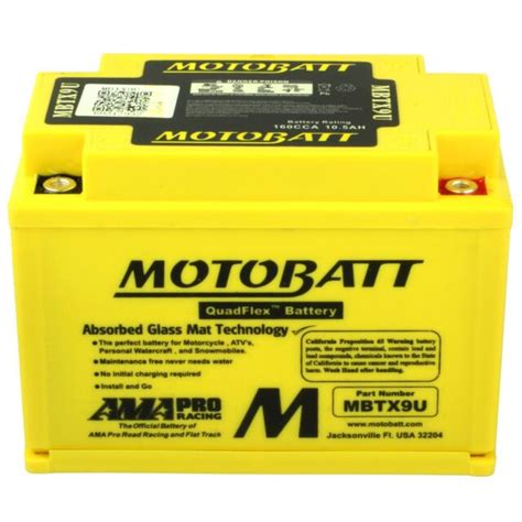 Motobatt MBTX9U 12 Volt 10 5 Ah AGM Battery BM MBTX9U EBay