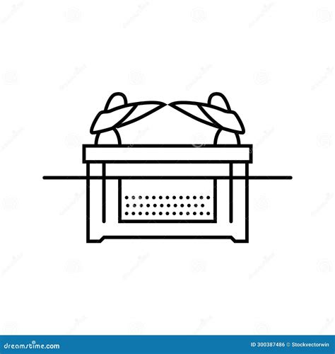 Ark of the Covenant Line Icon Vector Illustration Stock Illustration ...