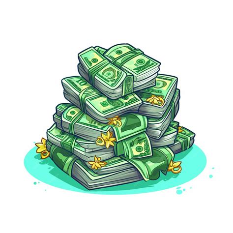 Premium AI Image | a stack of money with a drawing of a stack of money