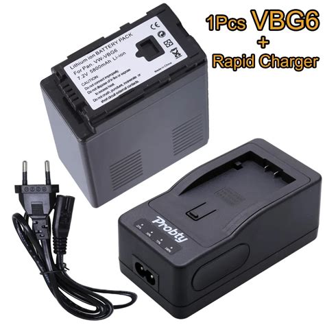 1Pcs VW VBG6 VBG6 Rechargeable Battery Rapid Charger For Panasonic AG