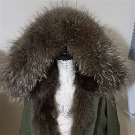 Elegant Luxury Finnish Raccoon Fur Parka Jacket Coat Gem