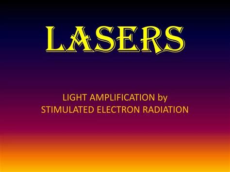 Ppt Lasers Powerpoint Presentation Free Download Id1561921