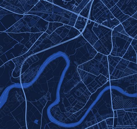 Vernier Dark Blue Vector Map Boundless Maps