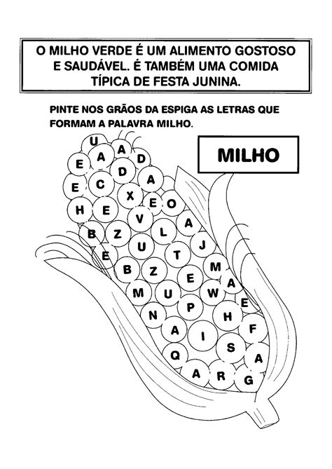 Atividade Festa Junina Educação Infantil Milho - RETOEDU