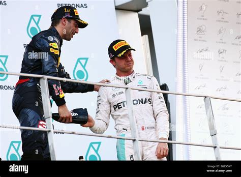 Mercedes Amg F Celebrates Champagne Third Placed Daniel Ricciardo Hi