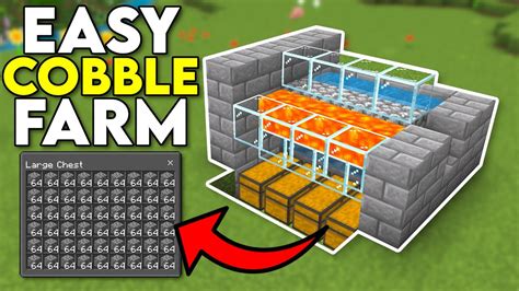 Minecraft 121 Easy Cobblestone Farm Youtube