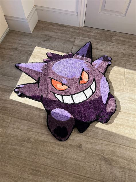 Gengar Rug Pok Mon Rug Cool Rug Handmade Tufted Rug Etsy Uk