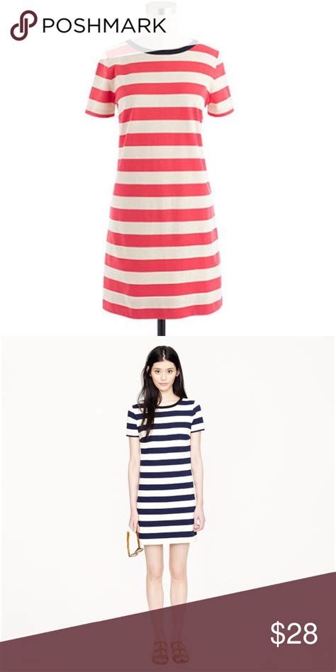 New J Crew Rugby Striped Dress Cotton Tshirt Dress Clothes Design