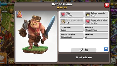 Mejoro Al Rey Barbaro A Nivel Maximo En Clash Of Clans Youtube