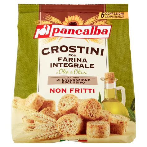 CROSTINI CON FARINA INTEGRALE E O O MPK X6 PANEALBA GR 168 L