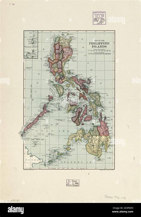 Map Of The Philippine Islands Stock Photo Alamy