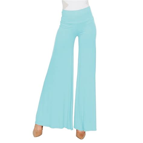 Mbj Wb750 Womens Chic Palazzo Lounge Pants L Lightblue