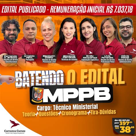 Mppb Batendo O Edital Teoria Quest Es Carranza Cursos Ltda