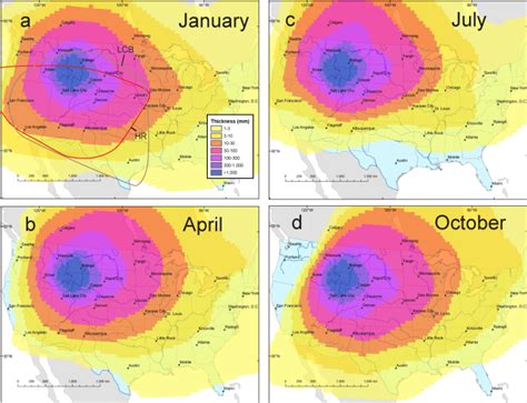 Yellowstone Supervolcano Eruption Map