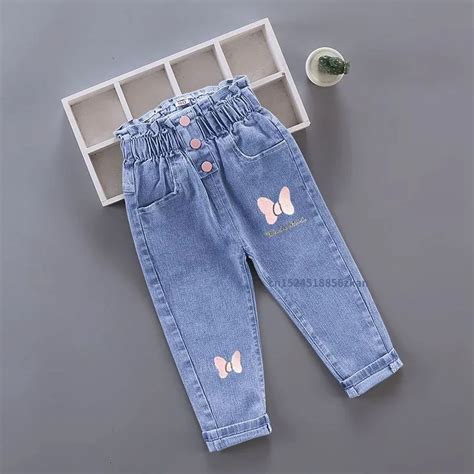 Kinder M Dchen Jeans Blumen Cartoon Lange Hosen Fr Hling Herbst