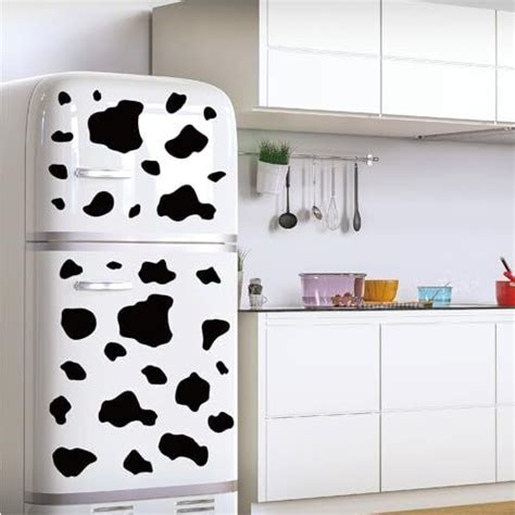 Cow Print Stickers Black Vinyl Cow Print Peel And Stick Wall Decals For