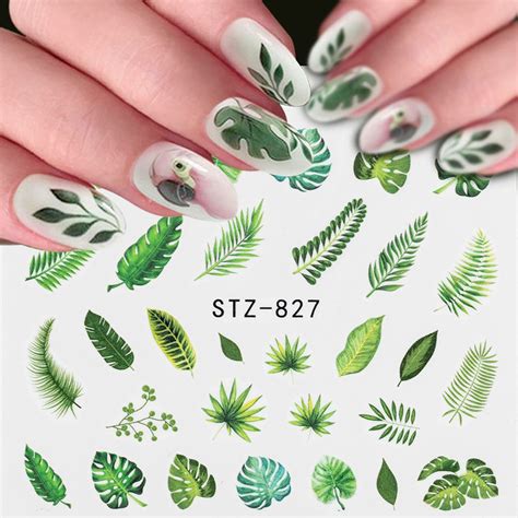 Adesivo Decorativo Para Unhas Decalque De Unha Adesivo Flor Folha