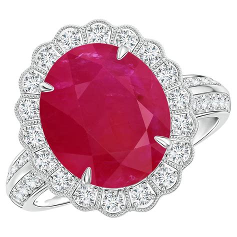 Customizable Angara Gia Certified Natural Ruby Ring In Yellow Gold With